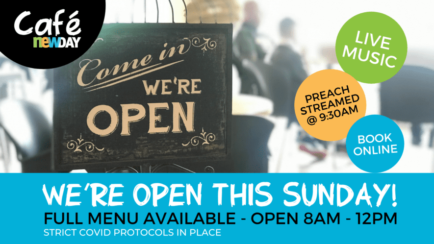Breakfast Booking Sunday 25 July 2021 - Join us for Breakfast Specials (Full Menu Available) - Live Music and Streaming preach on TV - Book Online